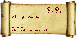 Végh Vanda névjegykártya