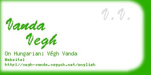 vanda vegh business card